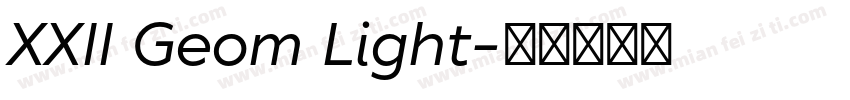 XXII Geom Light字体转换